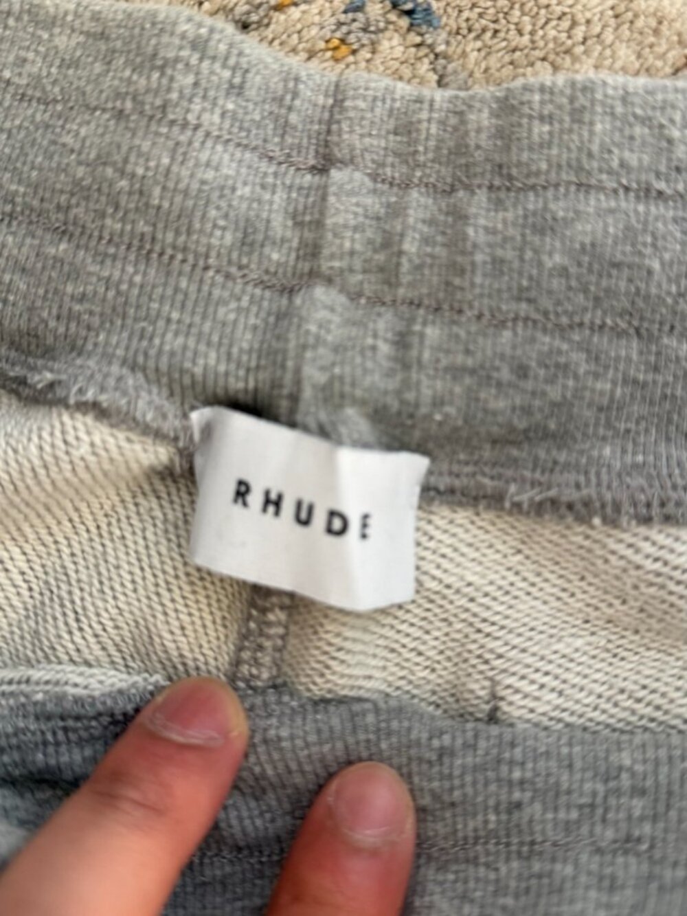 Rhude Grey Script Logo Sweatpants M - Picture 4 of 4